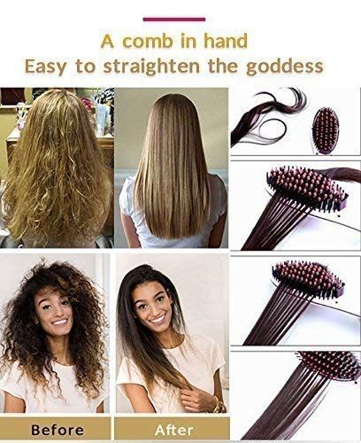 Hair Electric Comb Brush 3 in 1 Ceramic Fast Hair Straightener For W