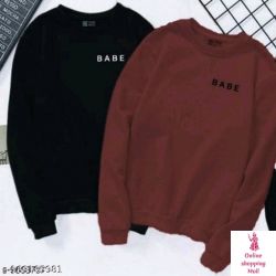 SWEATSHIRT COMBO Name: SWEATSHIRT COMBO Fabric: Fleece Sleeve Length: Long Sleeves Pattern: Printed Net Quantity (N): 2 Sizes: S (Bust Size: 36 in, Length Size: 22 in)  M (Bust Size: 38 in, Length Size: 23 in)  L (Bust Size: 40 in, Length Size: 25 in)  XL (Bust Size: 42 in, Length Size: 26 in)   Country of Origin: India