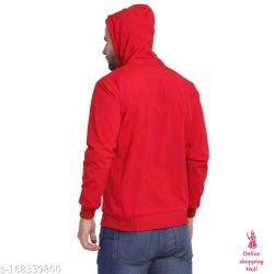 Upper Jacket For Men Name: Upper Jacket For Men Fabric: Polyester Sleeve Length: Long Sleeves Pattern: Solid Net Quantity (N): 1 Sizes: L (Length Size: 26 in)  XL (Length Size: 27 in)  XXL (Length Size: 28 in)   This Is a upper jacket Only For boys and Men ,cap joined in this jacket ,chain not attached  in cap, 2 side pocket with chain , best quality and unique finishing Country of Origin: India