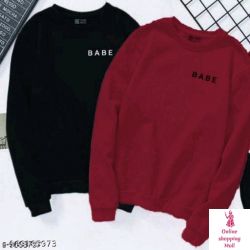 SWEATSHIRT COMBO Name: SWEATSHIRT COMBO Fabric: Fleece Sleeve Length: Long Sleeves Pattern: Printed Net Quantity (N): 2 Sizes: S (Bust Size: 36 in, Length Size: 22 in)  M (Bust Size: 38 in, Length Size: 23 in)  L (Bust Size: 40 in, Length Size: 25 in)  XL (Bust Size: 42 in, Length Size: 26 in)   Country of Origin: India