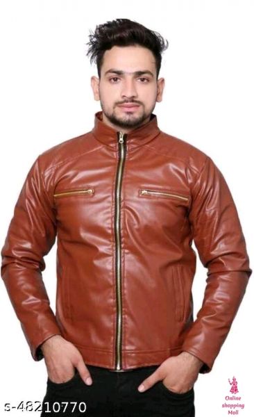 Classy Modern Men Jackets Name: Classy Modern Men Jackets Fabric: Pu Sleeve Length: Long Sleeves Pattern: Solid Net Quantity (N): 1 Sizes: M (Length Size: 25 in)  L (Length Size: 26 in)   Country of Origin: India