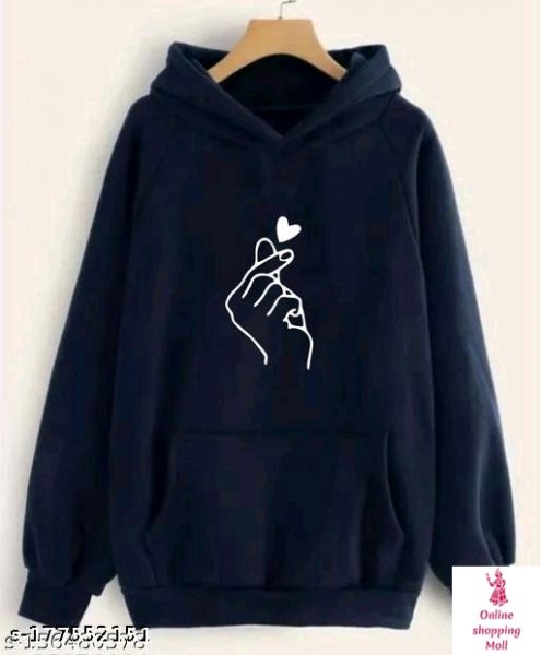 Heart Printed Huddy (Navy Blue) Name: Heart Printed Huddy (Navy Blue) Fabric: Fleece Sleeve Length: Long Sleeves Pattern: Printed Net Quantity (N): 1 Sizes: S (Bust Size: 34 in, Length Size: 24 in, Waist Size: 34 in, Hip Size: 34 in, Shoulder Size: 17 in)  M (Bust Size: 36 in, Length Size: 25 in, Waist Size: 36 in, Hip Size: 36 in, Shoulder Size: 18 in)  L (Bust Size: 38 in, Length Size: 26 in, Waist Size: 38 in, Hip Size: 38 in, Shoulder Size: 19 in)  XL (Bust Size: 40 in, Length Size: 27 in, W