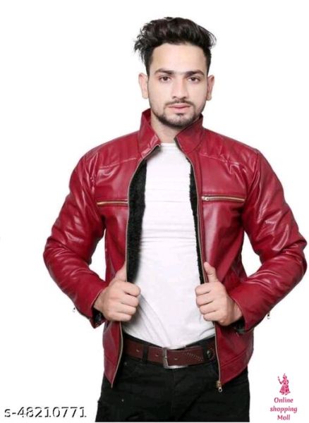 Classy Modern Men Jackets Name: Classy Modern Men Jackets Fabric: Pu Sleeve Length: Long Sleeves Pattern: Solid Net Quantity (N): 1 Sizes: M (Length Size: 25 in)  L (Length Size: 26 in)   Country of Origin: India