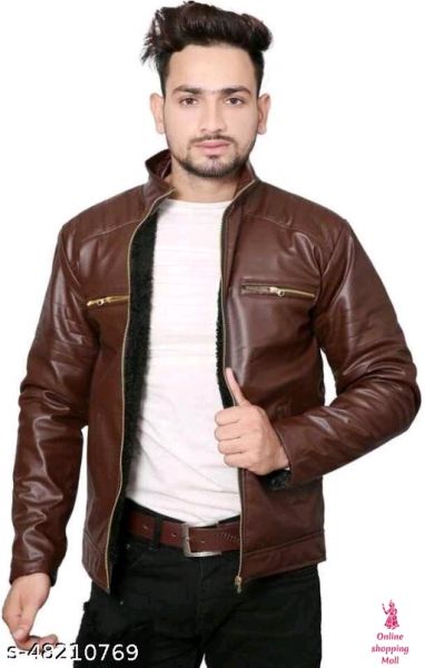 Classy Modern Men Jackets Name: Classy Modern Men Jackets Fabric: Pu Sleeve Length: Long Sleeves Pattern: Solid Net Quantity (N): 1 Sizes: M (Length Size: 25 in)  L (Length Size: 26 in)   Country of Origin: India