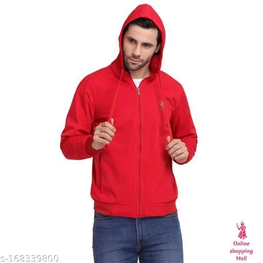 Upper Jacket For Men Name: Upper Jacket For Men Fabric: Polyester Sleeve Length: Long Sleeves Pattern: Solid Net Quantity (N): 1 Sizes: L (Length Size: 26 in)  XL (Length Size: 27 in)  XXL (Length Size: 28 in)   This Is a upper jacket Only For boys and Men ,cap joined in this jacket ,chain not attached  in cap, 2 side pocket with chain , best quality and unique finishing Country of Origin: India