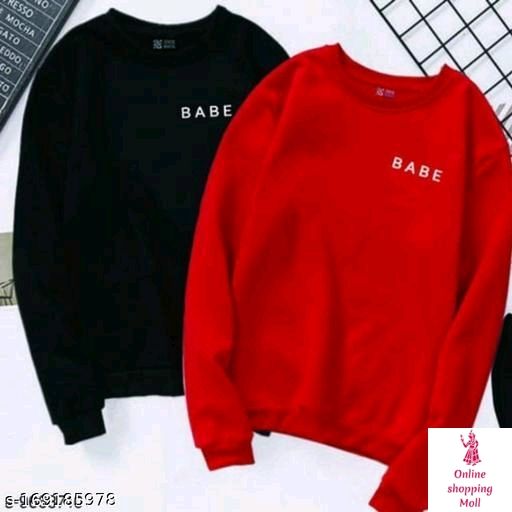SWEATSHIRT COMBO Name: SWEATSHIRT COMBO Fabric: Fleece Sleeve Length: Long Sleeves Pattern: Printed Net Quantity (N): 2 Sizes: S (Bust Size: 36 in, Length Size: 22 in)  M (Bust Size: 38 in, Length Size: 23 in)  L (Bust Size: 40 in, Length Size: 25 in)  XL (Bust Size: 42 in, Length Size: 26 in)   Country of Origin: India