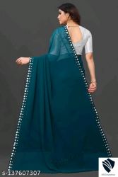 GEORGETTE CUT WORK SAREE