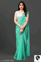 NEW FENCY GEORGETTE CUT WORK SAREE