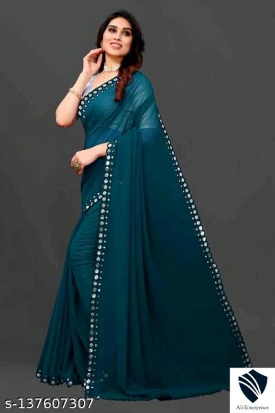 GEORGETTE CUT WORK SAREE
