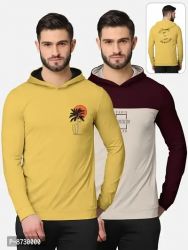 Pack of 2 Trendy Front and Back Printed Full Sleeve 