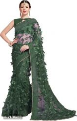 Stylish Net Saree with Blouse Piece