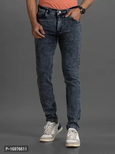 Grey Denim Mid Rise Jeans