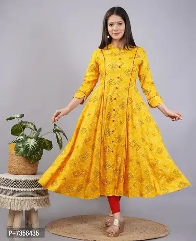 Rayon Beautiful Anarkali Kurtas