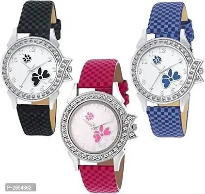 Stylish Multicoloured Metal Analog Watches For Women Pack Of 3