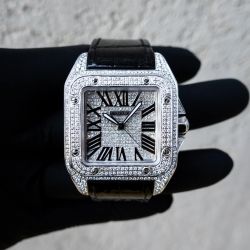 Buss down vvs moissanite white gold iced out Cartier..