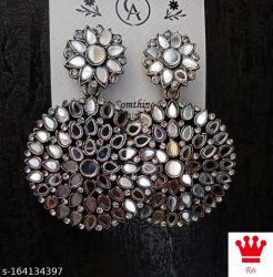 Oxidised silver earrings 