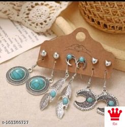 Western 6 pair combo earrings 