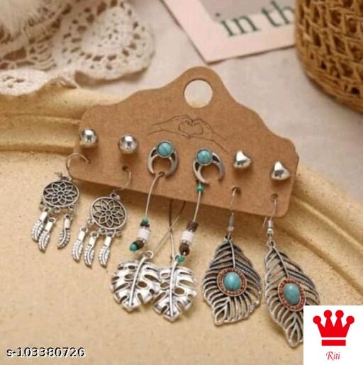 Western 6 pair combo earrings 