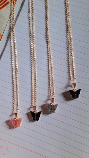 Stylish butterfly gold plated chain (multi by 2 get 3 free )