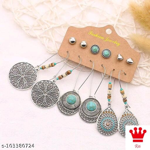 Western 6 pair combo earrings 