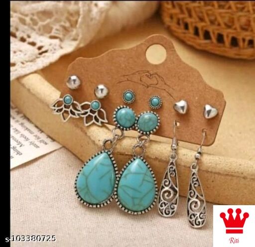 Western 6 pair combo earrings 