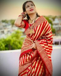 Kanjivaram Rich Pallu And Jacquard Work On All Over The Soft Silk Saree