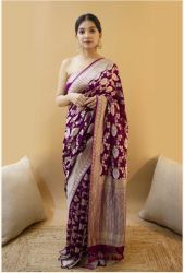 Beautiful Rich Pallu & Jacquard Work On All Over The Saree With Beautiful Zahlar