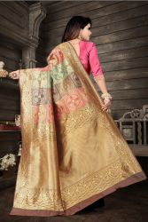 Beautiful Rich Pallu And Jacquard Design Work Saree