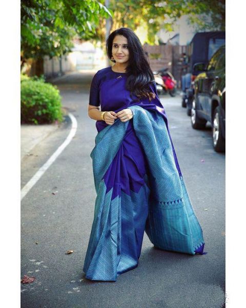 Famous Rich Pallu And Jacquard Work On All Over The Soft Silk Saree