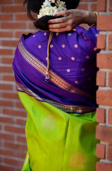 Gorgeous Rich Pallu And Jacquard Work On All Over The Soft Silk Saree