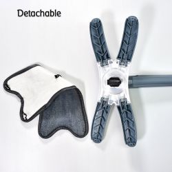 X SHAPE MOP OR FLOOR CLEANING HANDS-FREE SQUEEZE MICROFIBER FLAT MOP SYSTEM 360° FLEXIBLE HEAD, WET AND DRY MOP FOR HOME KITCHEN WITH 