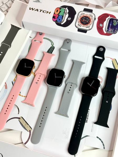 *APPLE WATCH SERIES 9*  *With Apple Logo On Off*  With 2 belts NOW !  *THE BEST QUALITY AMONG ALL CLONE*  *WITH INFINITY EDGE TO EDGE FULL SCREEN HD DISPLAY