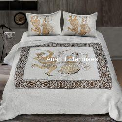 Jaipuri printed QUEEN SIZE WITH PILLOW COVER GREY