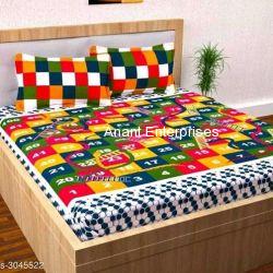 Jaipuri printed QUEEN SIZE WITH PILLOW COVER IN MULTI COLOR