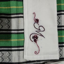 Handkerchief alphabet or flowers design 