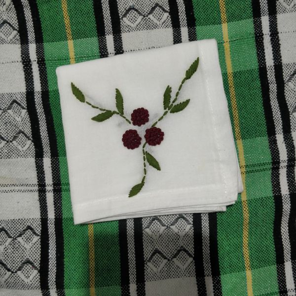 Handkerchief alphabet or flowers design 