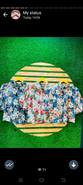 New printed puff slues top