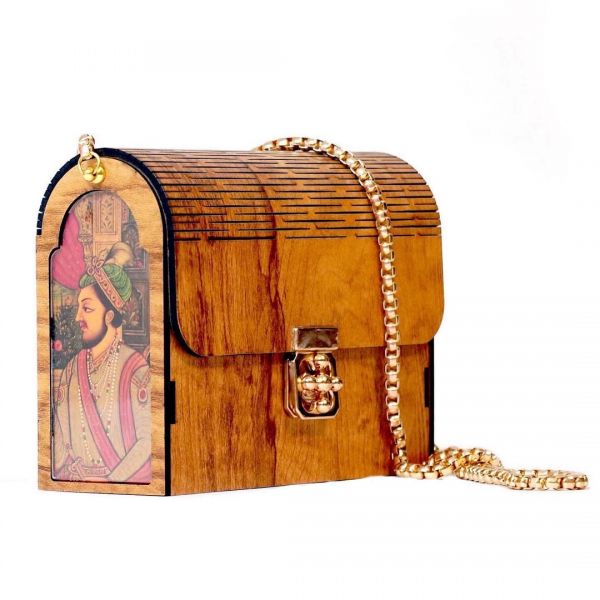 wooden purse