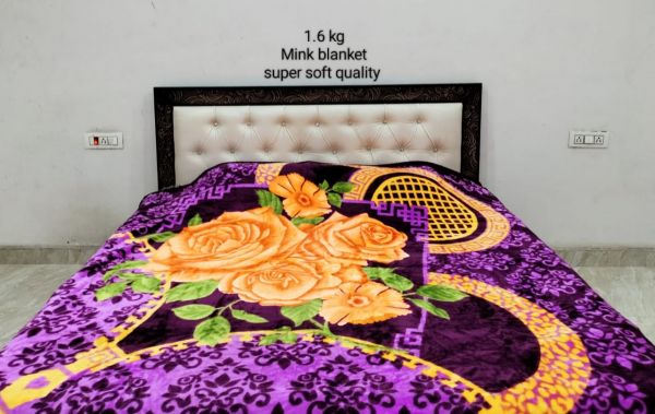 Double bed Mink Blanket 1.6 kg Super Soft 