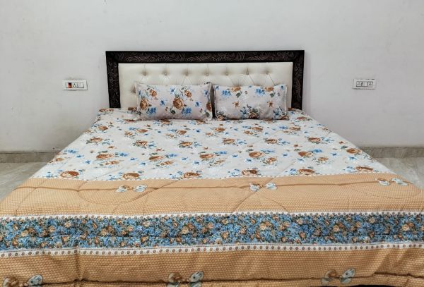 Super Soft AC Comforter set 1 PC King size Bedsheet Bedsheet 2 PC Pillow cover 1 PC AC Comforter 