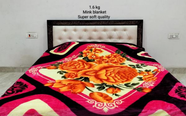 Double bed Mink Blanket 1.6 kg Super Soft 