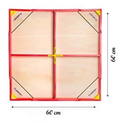 4 in 1 Fastest Finger First Board Games for Adults & Kids Wooden String Hockey Game Sling Puck Board Hockey Toy Perfect for Family - 4 Players