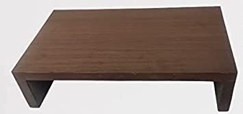 Wooden Handcrafted Pooja Pata, Manakatti, Manai Palagai, Mukkali, Stool, All Purpose Puja asaan, Pooja Table, Small Table, Foot Stool, Pujeya Asana (15X10X5 in, Brown1)