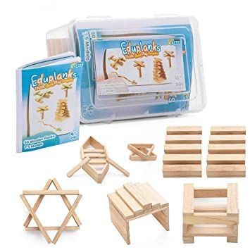 Games for Kids. Eduplanks (72 in 1 Activities) | Wooden Game for Kids & Adults | Building Blocks |Create Interesting Structures