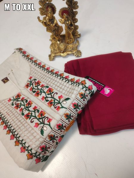 *KURTI PENT*  *STAYLISH 100*%  *COTTON KURTI*   *BEAUTIFULL WORK  KURTI WITH PENT*(var)  * KURTI IN COTTON FULL INNAER*  *SIZE S M L XL XXL* *LOW PRICE GARRENTY*  *BOOK FAST*  READY STOCK