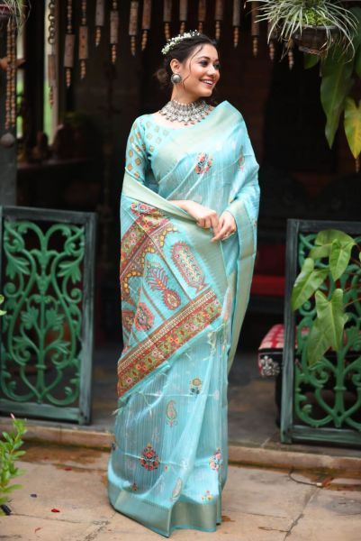 Crutrang New Arrival Tussar Silk Saree