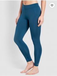 Jockey Women's Microfiber Elastane Stretch Fabric Perfomance Leggings With Broad  Waistband and Stay Dry Technology Poseidon