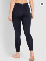 Jockey Women's Microfiber Elastane Stretch Perfomance Leggings With Broad Waistband And Stay Dry Technology -Sky Captain