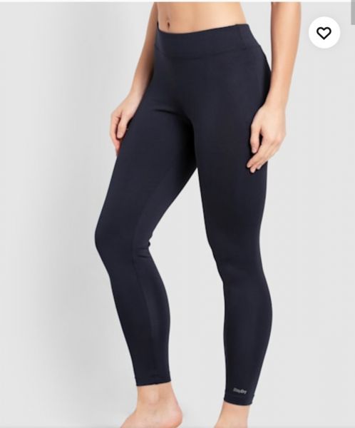 Jockey Women's Microfiber Elastane Stretch Perfomance Leggings With Broad Waistband And Stay Dry Technology -Sky Captain