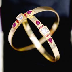 1gm gold plated artificial bangles